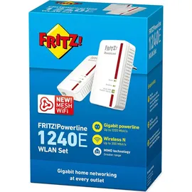 AVM FRITZ!Powerline 1240E WLAN Set 1200Mbps (2 Adapter)