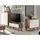 furn.design Wohnwand, Weiß, Eiche, Holzwerkstoff, Nachbildung,Eiche, Uni, Holz Optik, Rechteckig, 341x160x40 cm, Wohnzimmer, Wohnwände, Anbauwände