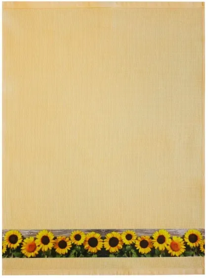 framsohn Geschirrtuch Waffel 'Sonnenblumen' 50 x 70 cm Limone