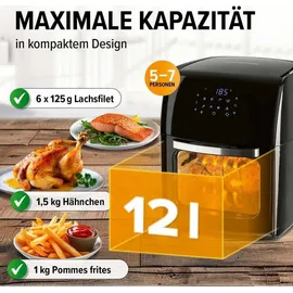 GOURMETmaxx Heißluftfritteuse XL 12 l