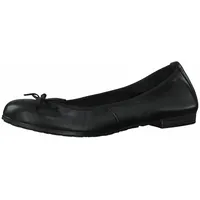 Marco Tozzi Damen Ballerinas aus Leder mit Schleife, Schwarz (Schwarz), 37 EU