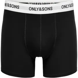 Only & Sons ONSTREY SOLID BOXER schwarz/weiß S 5er Pack