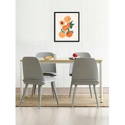 queence Bild »Ely«, Obst-Obst Bilder-Essen-Lebensmittel-Kunst, (1 St.), gerahmt queence Farbe Rahmen: schwarz + Farbe Bild(er): orange