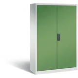 C+P Werkstattschrank mit 24 Schubladen | HxBxT 195x120x50cm | Lichtgrau/Resedagrün von PROREGAL