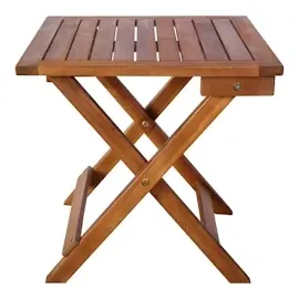 vidaXL Sonnenliegen 2 Stk. mit Tisch und Auflagen Massivholz Akazie
