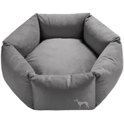 Hunter Orthopädisches Hundesofa Merida 6-eckig anthrazit 90 cm, 30 cm, 90 cm