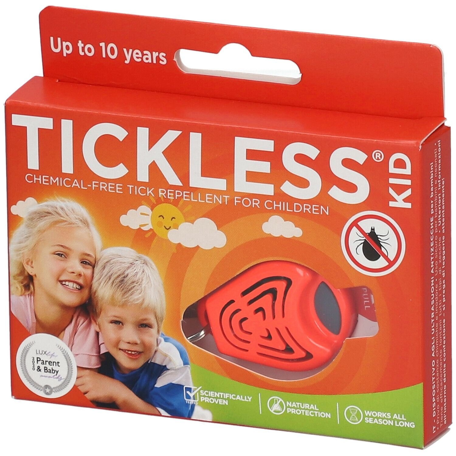 Tickless® Kid Expulseur Ultrasonique Tique/Puce Orange 1 pc(s) Appareil
