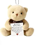 ZWWOGE Glücksbärchi Sorgenfresser Bär Das Besondere Geschenk Für Gute Freunde Um Ich Denk An Dich Zu Sagen Mädchen Brid Geschenk Geburtstag Urlaub Treffen Abschied DIY mit Leichten Abweichungen
