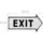 Relaxdays Exit Schild, Dekoschild für Wand & Tür, Antik-Design, Pfeil rechts, Beschilderung, Gusseisen, weiß/schwarz