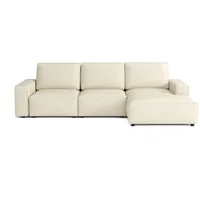 Emoebel24 Modular Ecksofa Fergi Rechts L-form  289x166x90 cm Creme - Beige