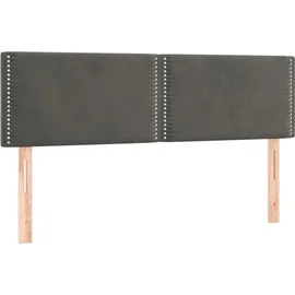 vidaXL Boxspringbett 140 x 200 cm Dunkelgrau