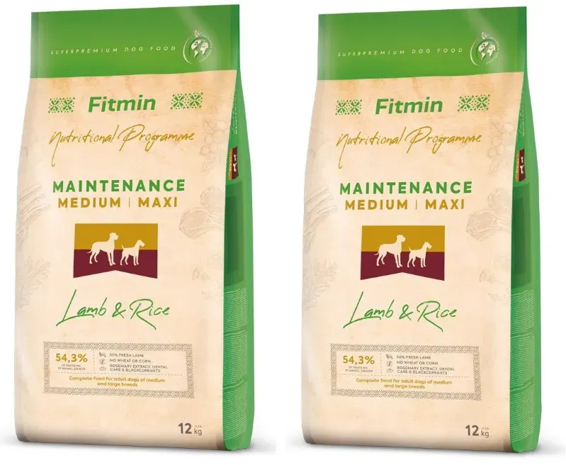 FITMIN Medium Maxi Maintenance Lamb&Rice 2x12kg