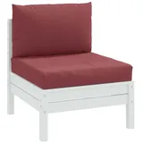 vidaXL Palettenkissen 2-tlg. 120 x 80 x 10 cm melange rot