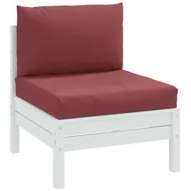 vidaXL Palettenkissen 2-tlg. 120 x 80 x 10 cm melange rot
