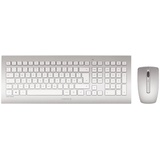 Cherry DW 8000 Wireless Tastatur DE Set weiß/silber