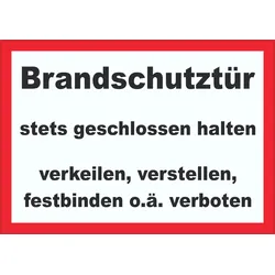Brandschutztür Aufkleber A9 (37x52mm)