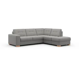 sit&more Ecksofa SIT & MORE "Quincy L-Form", silber, B:249cm H:82cm T:213cm, Sofas, Ecksofa, wahlweise mit Bettfunktion und Bettkasten
