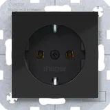 Hager Schuko-Steckdose 20 WAS1100BG Nachtschwarz