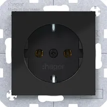 Hager Schuko-Steckdose 20 WAS1100BG Nachtschwarz
