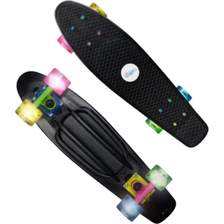 Muuwmi Skateboard Fun Neon mit Leuchtrollen