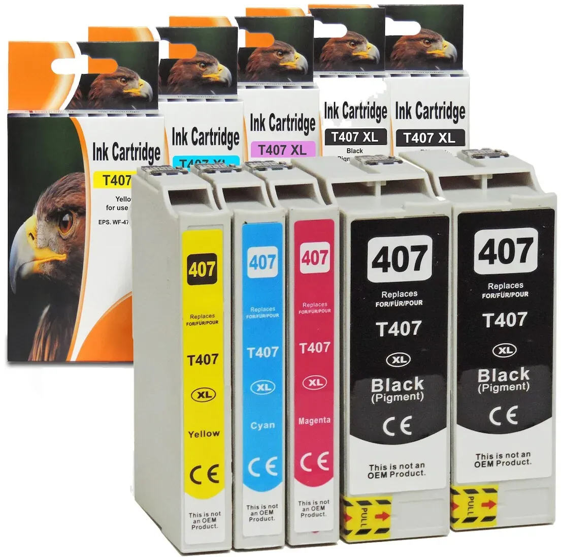 5er Set D&C Tinte für WorkForce Pro WF-4745 DTWF Druckerpatronen kompatibel WorkForce Pro WF-4745DTWF Drucker