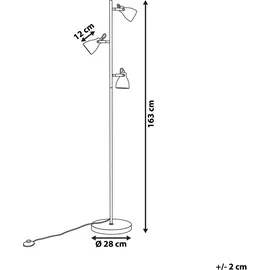 Beliani Stehlampe Beton hellgrau modern MISTAGO