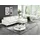 vente-unique Relaxsofa Ecksofa Leder - Ecke Rechts - Elfenbein - LISMORE