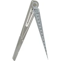 FAMEX Shinwa 32789 Schweißkegel, Fühlerlehre, Tiefenlineal 1–15 mm, mit