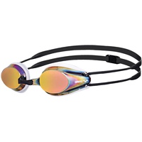 Arena Tracks Mirror Anti-Fog Wettkampf Schwimmbrille Unisex für Erwachsene, Schwimmbrille mit verspiegelten Gläsern, UV-Schutz, 4 Austauschbare Nasenstege, Silikon Dichtungen