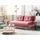 Beliani Schlafsofa Stoff 2-Sitzer Rosa