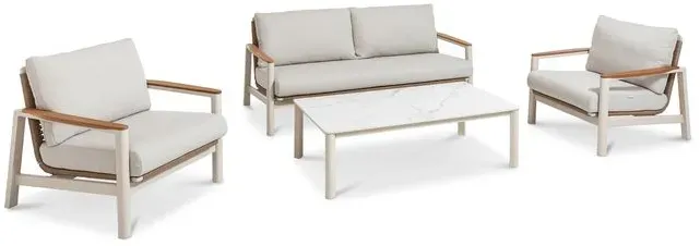 Segarda Loungemöbel Set Santorini Sofa Beige Creme