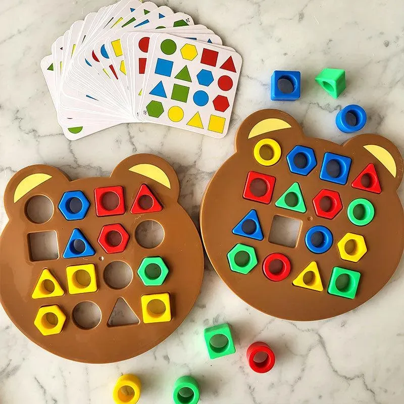 Kinder Passende Puzzle Spielzeug Farben Geometrische Form Jigsaw Brettspiele Frühe Pädagogische Interaktion Spielzeug Für Kinder Spiele