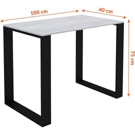 AKKE Esstisch Küchentisch Esszimmertisch Anthrazit 100x40cm