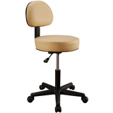 Mt Massage Tables Master Massage Backrest Rollhocker Drehhocker mit Rückenlehne Höhenverstellbar Beige, D00143