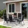 Outsunny Gartengarnitur 7-tlg. schwarz/silber