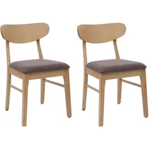 MCW Esszimmerstuhl M59 2er-Set Helles Gestell Taupe