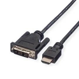 Roline 11.04.5522 Videokabel HDMI-Stecker - DVI-D-Stecker 2,0 m
