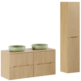 petits-meubles Waschtisch 80,2 cm 2 Schubladen 52 x 46 x 46,5 cm Braun