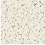 Rasch Textil Rasch Country Charme Vliestapete Zweige (Taupe, Floral, 10,05 x 0,53 m)