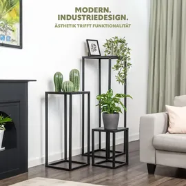 bremermann Blumenhocker 30 x 30 x 90 cm Schwarz