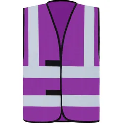 Korntex Hi-Vis Safety Vest With 4 Reflective Stripes Hannover - violett - S