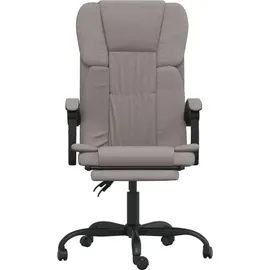 vidaXL Bürostuhl mit Liegefunktion Polyester Taupe