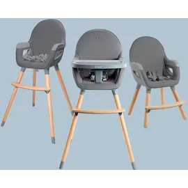 BabyGO Scandi - wood Grau inkl. 5-Punkt-Gurt