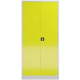 Classix Stahlschrank X-530366 zinkgelb, lichtgrau 92,0 x 60,0 x 194,5 cm, aufgebaut