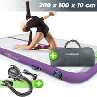 Vendomnia TRACK Matte - aufblasbar, Tumbling Gymnastikmatte, Turnmatte Trainingsmatte,