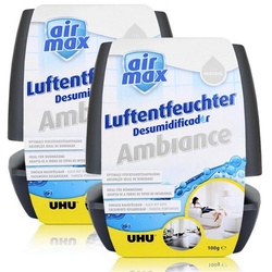 UHU Luftentfeuchter 2x Uhu Air Max Ambiance 100g, anthrazit Luftentfeuchter