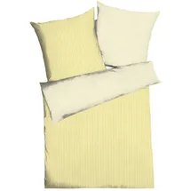 Traumschlaf Mako-Satin Gestreift Gelb 240 x 220 cm + 2 x 80 x 80 cm