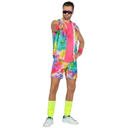 Neon Aerobic Dude Herren Kostüm - 48