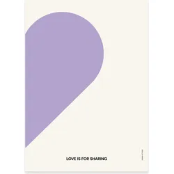 Love Poster 50 x 70 cm violett