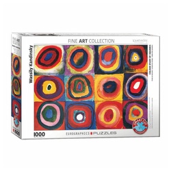 EUROGRAPHICS Puzzle Farbstudie Quadrate von Wassily Kandinsky, 1000 Puzzleteile bunt